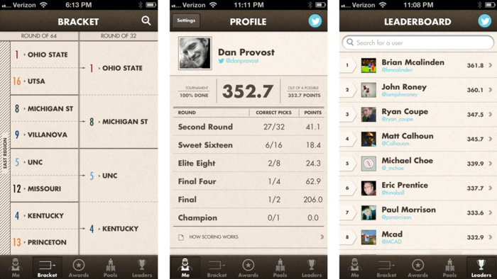 The duo behind Glif and Cosmonaut return to Kickstarter with Simple Bracket app for March Madness