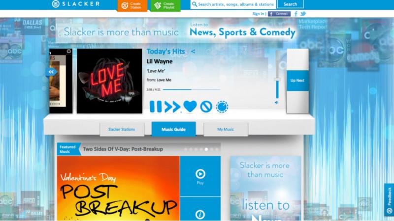 Slacker Redesign Sets Streaming-Music Battle With Spotify & Pandora