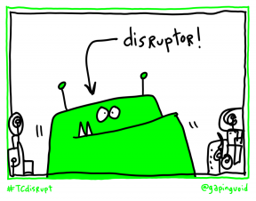 Hugh MacLeod Illustrates The Action Of The First Day Of Disrupt
