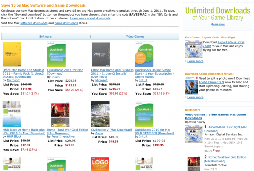 Amazon launches Mac Store competitor: Mac Download Store