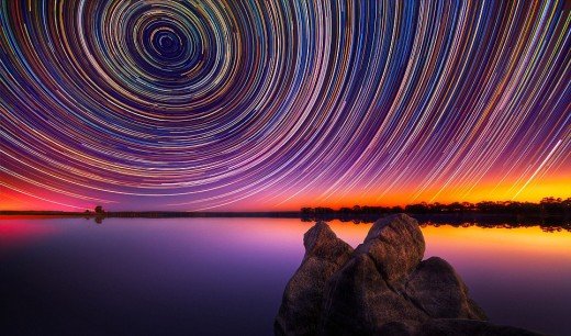 Beautiful photos of star trails in the Australian night sky