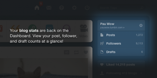 Tumblr refines its Dashboard with simplified settings and the return of blog stats