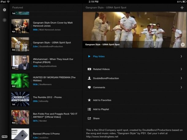 YouTube for iPad: Here’s a great alternative app for iOS6