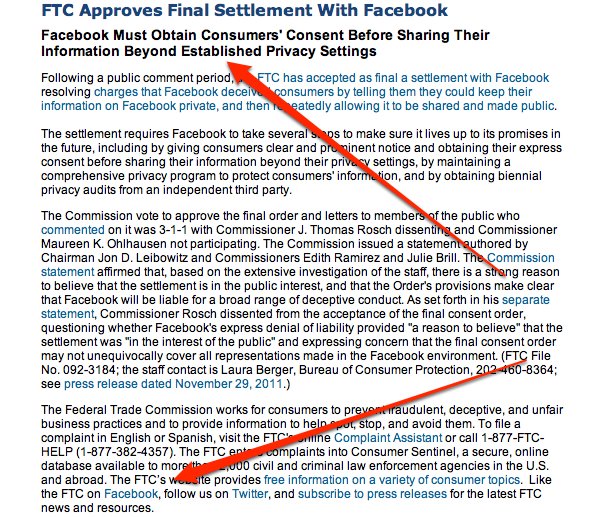 FTC Censures Facebook, Asks You to Like It… on Facebook