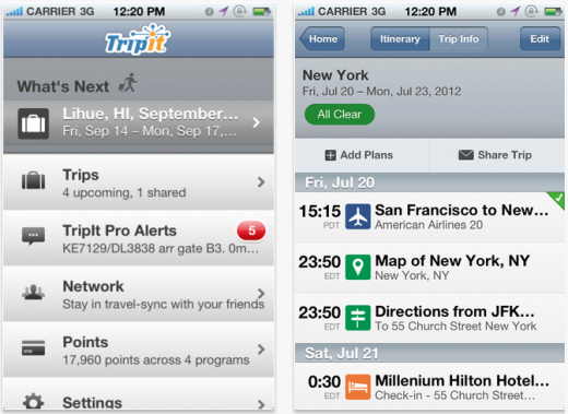 TripIt gets a guerrilla redesign from a disgruntled user and it’s beautiful