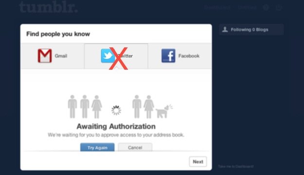 Tumblr ‘Truly Disappointed’ That Twitter Revoked Its Friend-Finding Privileges