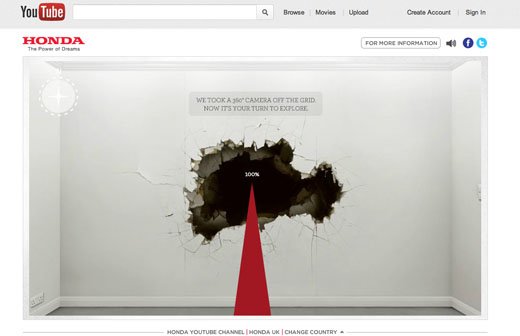 hondayoutube Hondas awesome interactive ad, by the guys that made Old Spice viral 