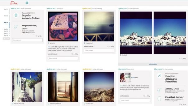 Irrive turns social photos and checkins into an instant trip scrapbook