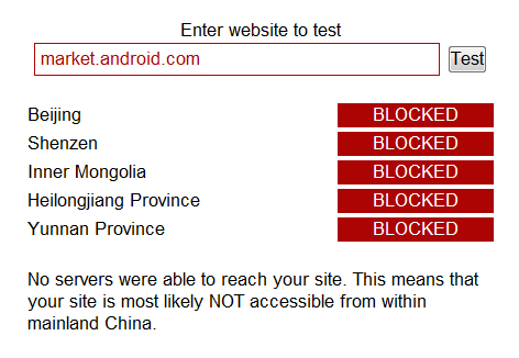 market android blocked Android Market blocked in China again but for how long?