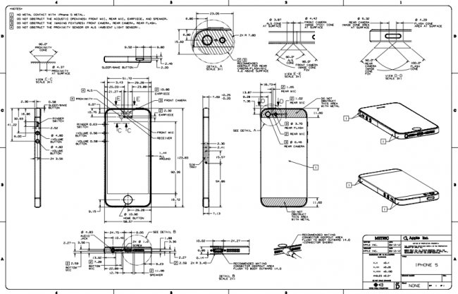 These iPhone 5 Blueprints Show The Remarkable Precision With Which The Device Is Built