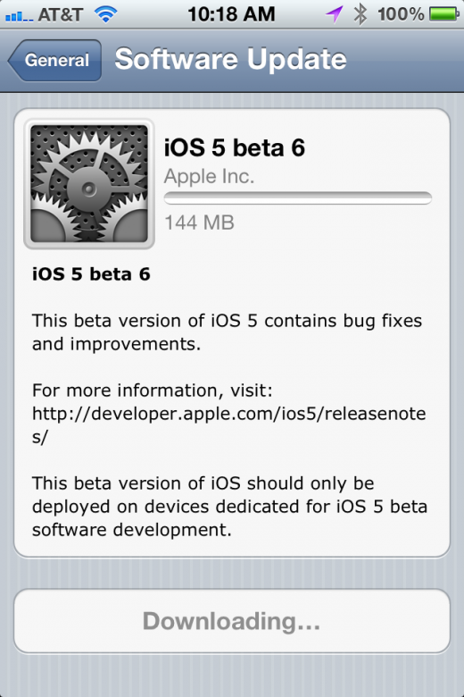 Apple releases iOS 5 Beta 6, iTunes 10.5 Beta 6, Xcode 4.2 DP 6 and Apple TV iOS beta 5
