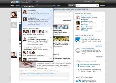 LinkedIn Revamps Website With Notifications, A Feature Familiar To Facebook Users (LNKD, FB)