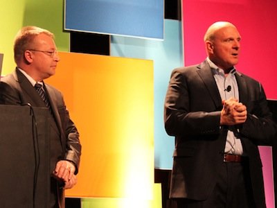 Steve Ballmer Stephen Elop CES Microsoft Nokia