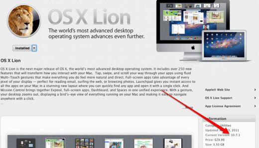 Apple releases OS X 10.7.1 update in Mac App Store too
