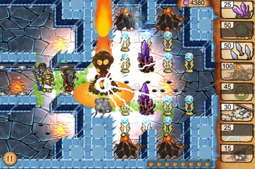 Tiny Heroes is a beautiful tower defense iPhone game with a Dungeon Keeper vibe
