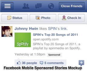 Facebook Mobile Sponsored Stories Mockup